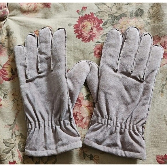 MENS Vintage Tan Suede Thinsulate Gloves WPL 8931 Sz Medium - Picture 1 of 8